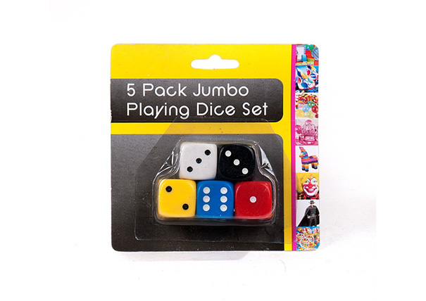 DC5006 5 PACK JUMBO PLAYING DICE SET