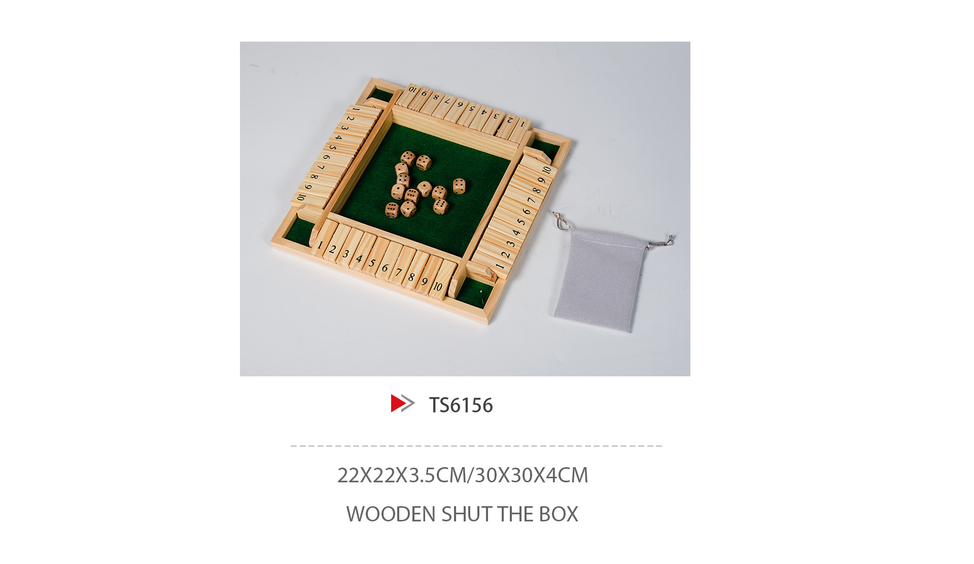 TS6156 WOODEN SHUT THE BOX